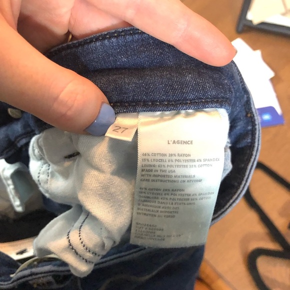 L’Agence | Medium Wash Mid Rise Zipper Ankle Skinny Jeans Size 27 - Picture 6 of 7